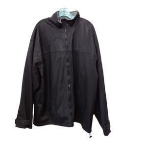 Vintage Old College Inn Black Jacket Full Zip Black Mens XL Fleece Lined